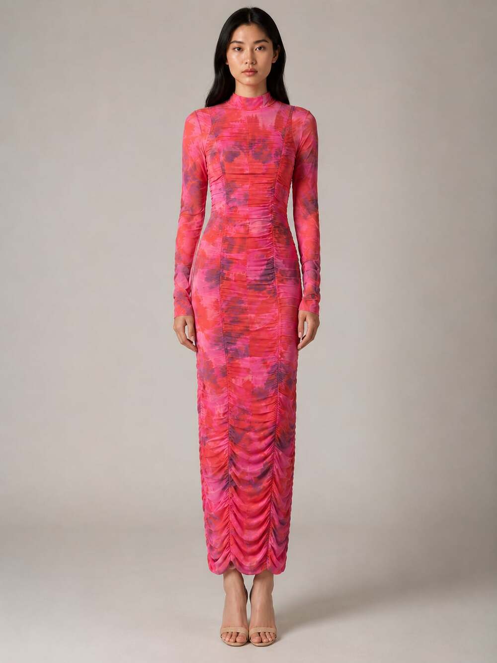 Rococo Sand Mabel Long Dress in Pink Tie Dye